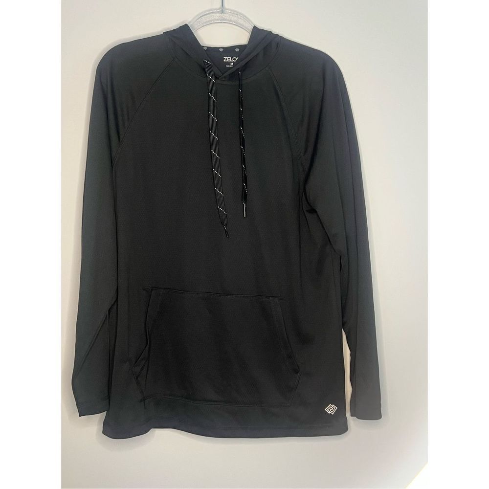Zelos lightweight black pullover hoodie size medium